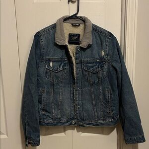 Abercrombie & Fitch Sherpa lined Blue Denim Jacket  VINTAGE